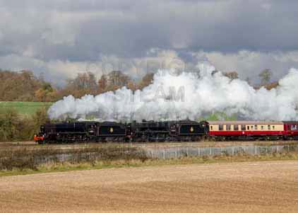 Purchase photo of 44871 Black Five &  45407 THE LANCASHIRE FUSILIER at Worting Junction
